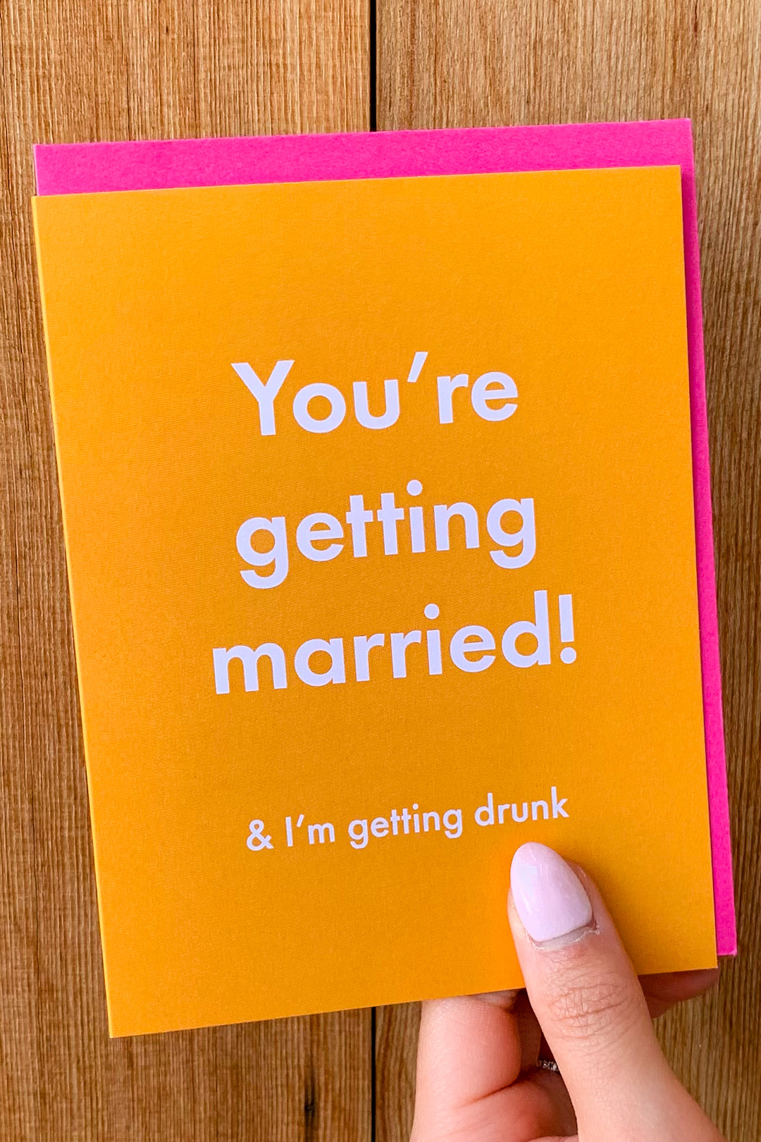 Married and Drunk Wedding Card