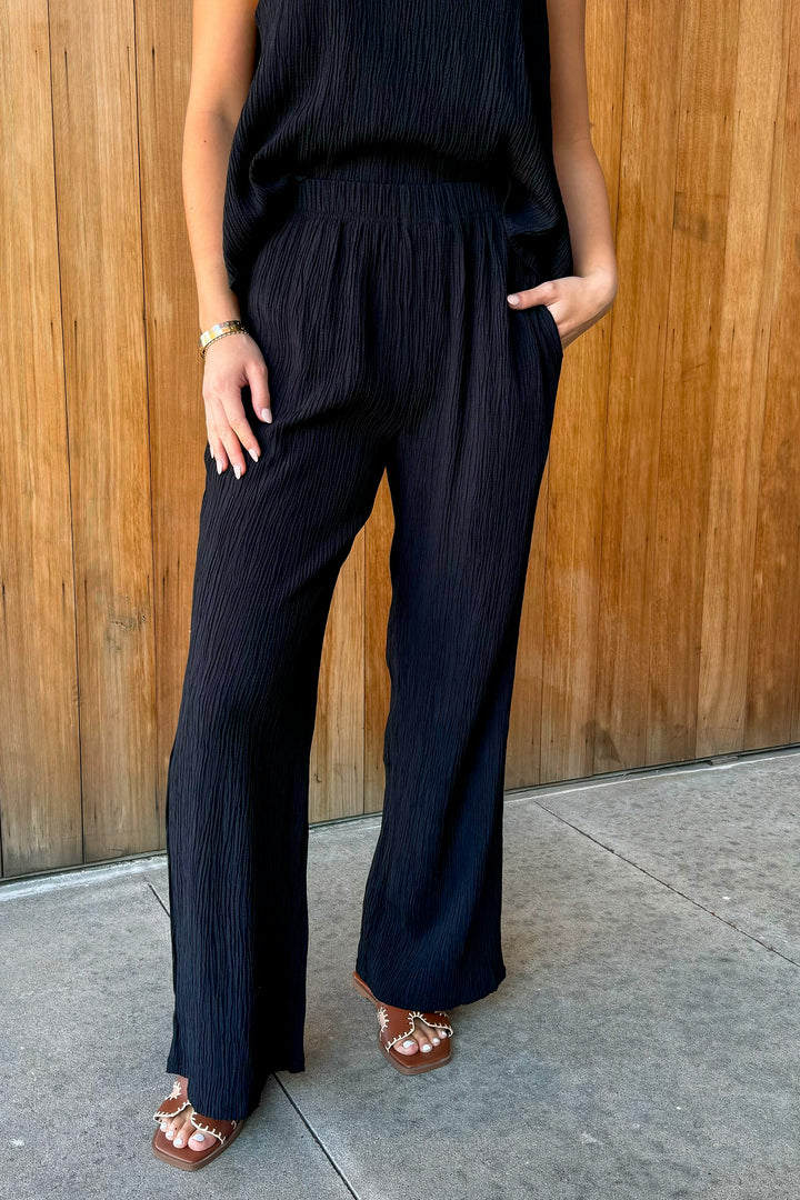 With the Flow Black Relaxed Pant