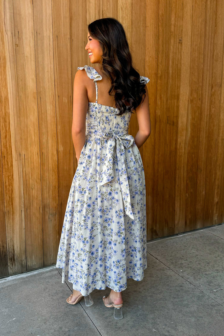 You are in Love Lilac Floral Midi Dress