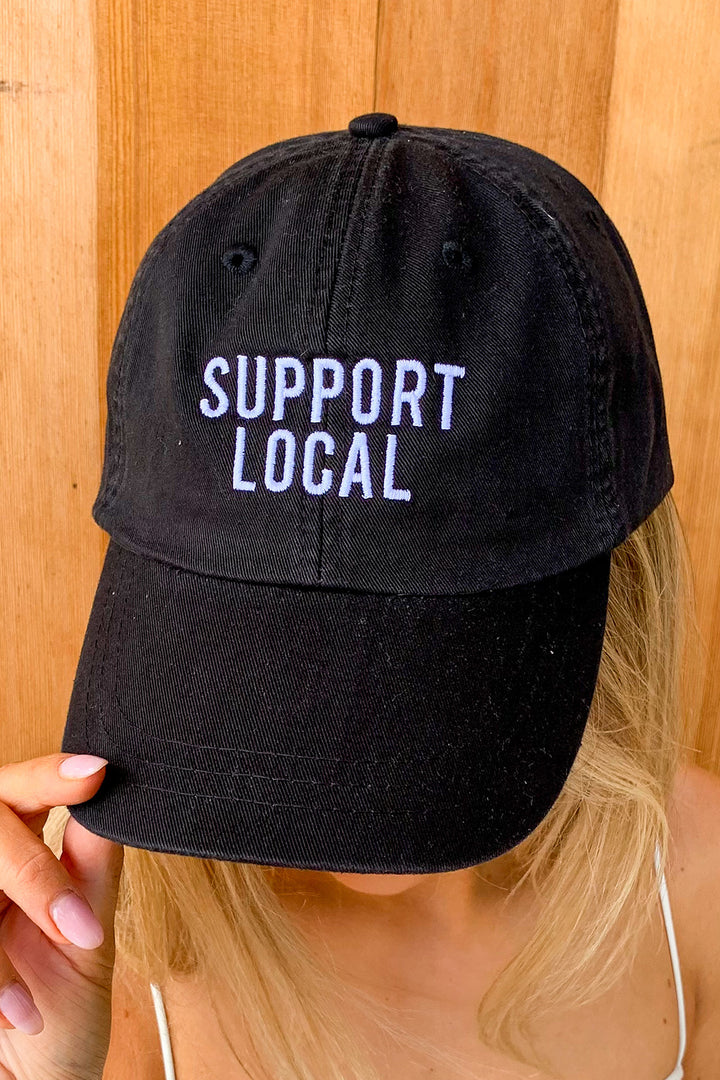Support Local Baseball Hat - Black