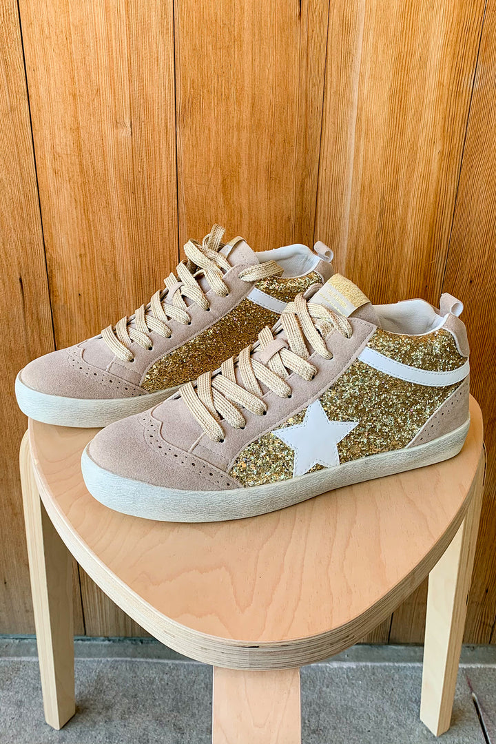 Daisy Gold Mid-Top Sneaker
